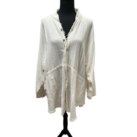 Free People - We The Free Summer Daydream Buttondown - Large - White - Picture 5 of 12